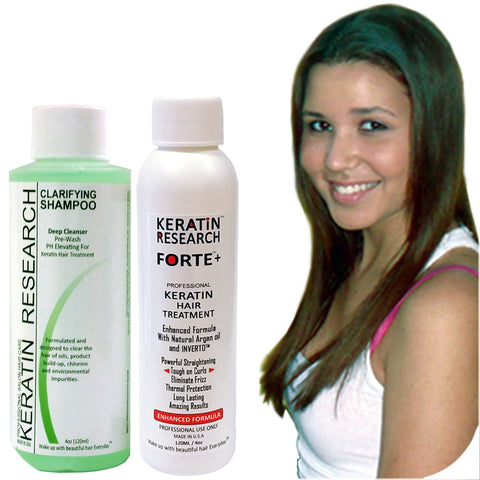 FORTE Keratin Hair Treatment 120ml x2 Straighten Smooths Repairs Conditions Stubborn Curls and Coarse Hair