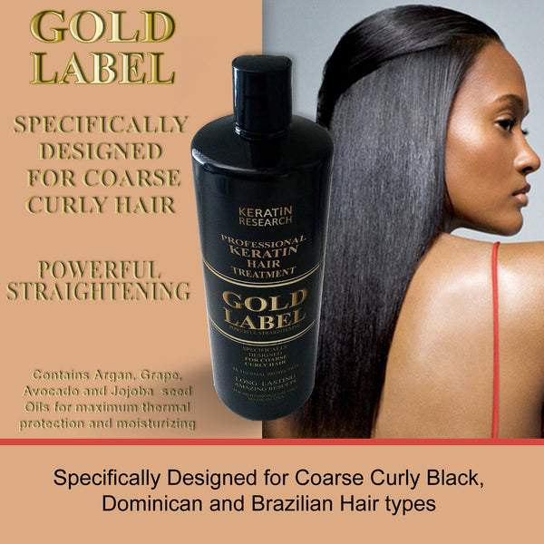 Gold Label 240ml Keratin Hair Treatment Specifically Designed for Coarse Curly Thick Hair