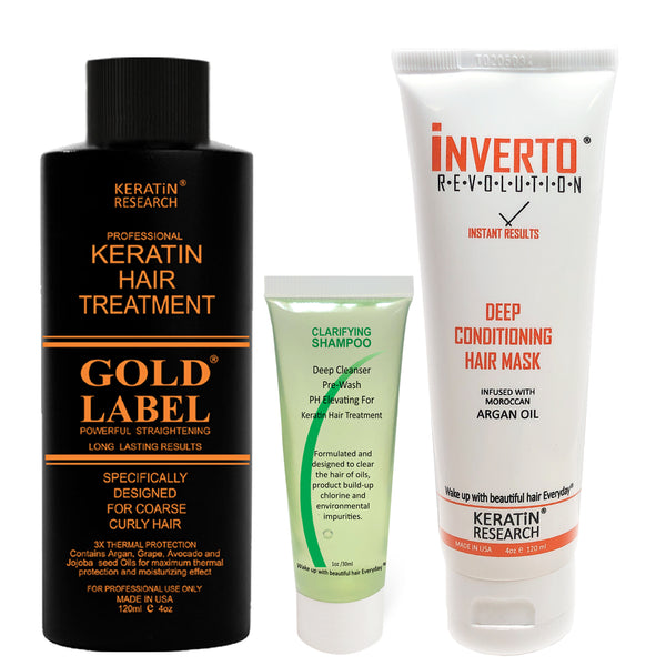 Gold Label 120ml Keratin Hair Treatment Specifically Designed for Coarse curly Thick Hair