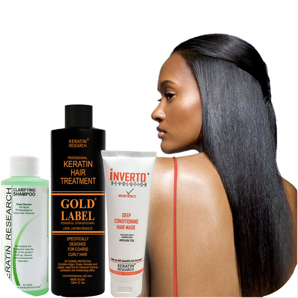 Gold Label 240ml Keratin Hair Treatment Specifically Designed for Coarse Curly Thick Hair