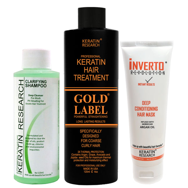 Gold Label 240ml Keratin Hair Treatment Specifically Designed for Coarse Curly Thick Hair