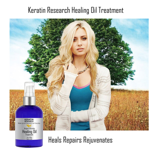 Argan & Keratin Healing Oil Hair Treatment Heals Repairs Rejuvenates Nourishes Fortifies adds shine & Conditions Hair Instantly