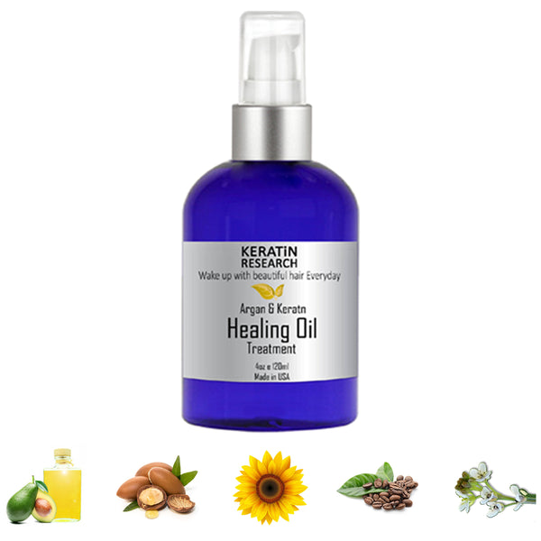 Argan & Keratin Healing Oil Hair Treatment Heals Repairs Rejuvenates Nourishes Fortifies adds shine & Conditions Hair Instantly