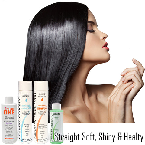 INVERTO ONE Large Set Formaldehyde-Free at home Brazilian Keratin Hair Treatment Professional Results Straighten and Smooths hair