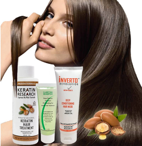 The Original Keratin Hair Treatment 120ml with Argan oil  instantly straightens, smooths, repairs, conditions, and strengthens the hair