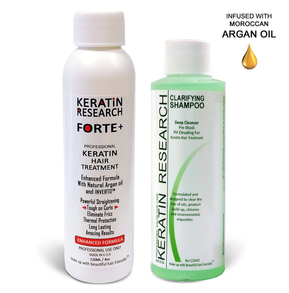 FORTE Keratin Hair Treatment 120ml x2 Straighten Smooths Repairs Conditions Stubborn Curls and Coarse Hair