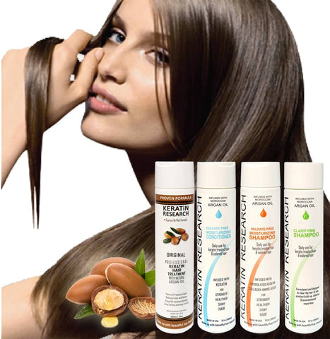 The Original Keratin Hair Treatment 300ml Large Set with Argan oil instantly straightens, smooths, repairs, conditions, and strengthens the hair brazilian blowout products